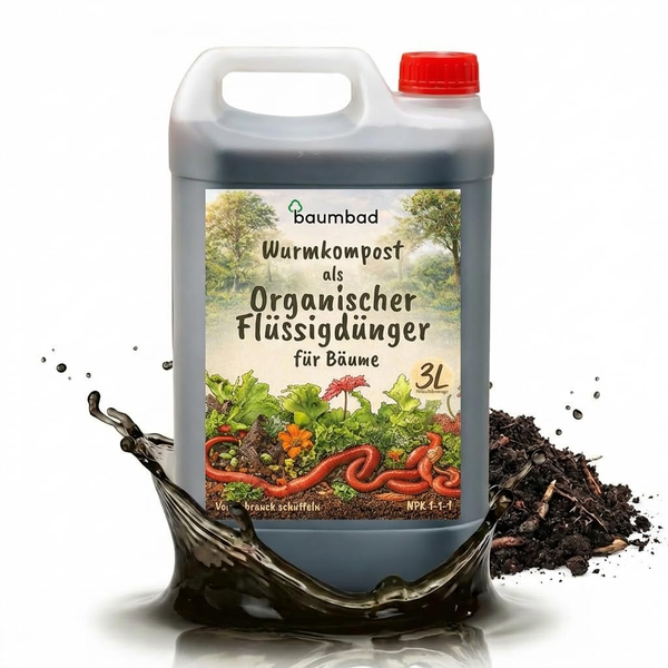baumbad Flüssigdünger aus Wurmkompost 3 Liter