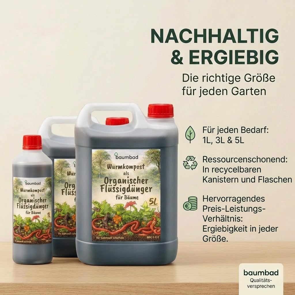 regenwurm dünger kaufen baumbad Flüssigdünger aus Wurmkompost 3 Liter