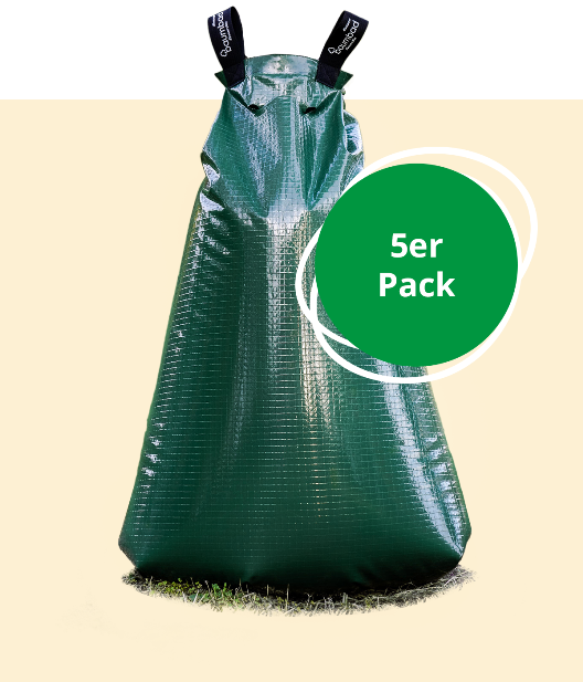 Pack de 5 bolsas de riego para árboles baumbad premium fabricadas en polietileno (PE)