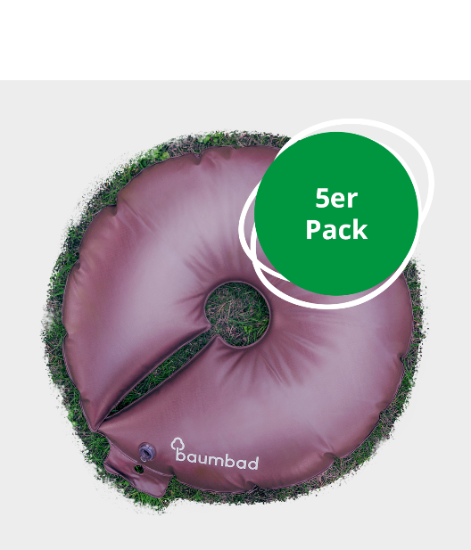 Pack of 5 baumbad premium watering ring for trees 55L